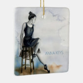 Aangepaste Ornament Waterverf Dancer Ballet (Rechts)