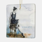 Aangepaste Ornament Waterverf Dancer Ballet (Links)