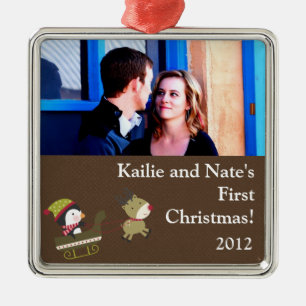 Aangepaste Ornamenten pinguïn / rendiertje C