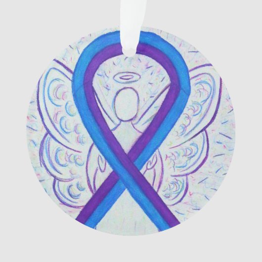 Aangepaste Ornamenten voor blauw en Paars bewustzi (voorkant)