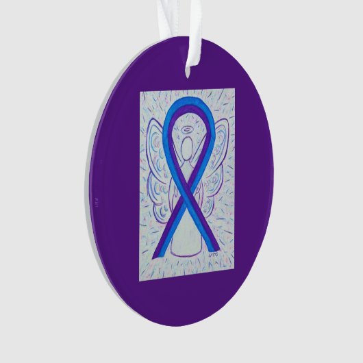 Aangepaste Ornamenten voor blauw en Paars bewustzi (voorkant)