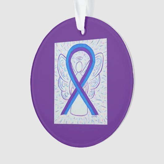 Aangepaste Ornamenten voor blauw en Paars bewustzi (voorkant)