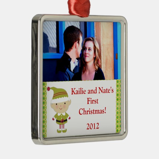 Aangepaste Ornamenten Winter Elf in Groen (Rechts)