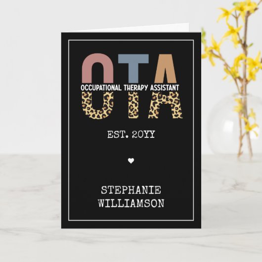 Aangepaste OTA Assistent-cadeaus voor beroepsmatig Kaart (Gele Bloem)