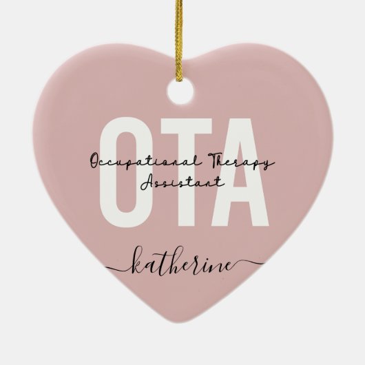 Aangepaste OTA Assistent-cadeaus voor beroepsmatig Keramisch Ornament (Achterkant)