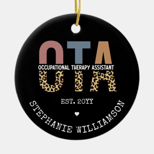 Aangepaste OTA Assistent-cadeaus voor beroepsmatig Keramisch Ornament (Voorkant)