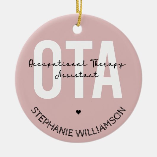 Aangepaste OTA Assistent-cadeaus voor beroepsmatig Keramisch Ornament (Voorkant)