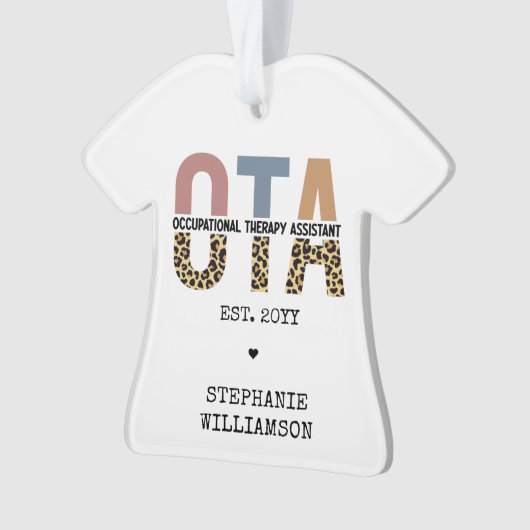 Aangepaste OTA Assistent-cadeaus voor beroepsmatig Ornament (voorkant)