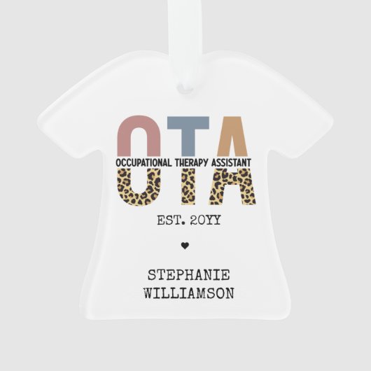 Aangepaste OTA Assistent-cadeaus voor beroepsmatig Ornament (achterkant)