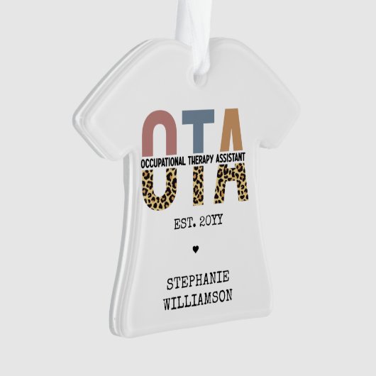 Aangepaste OTA Assistent-cadeaus voor beroepsmatig Ornament (voorkant)