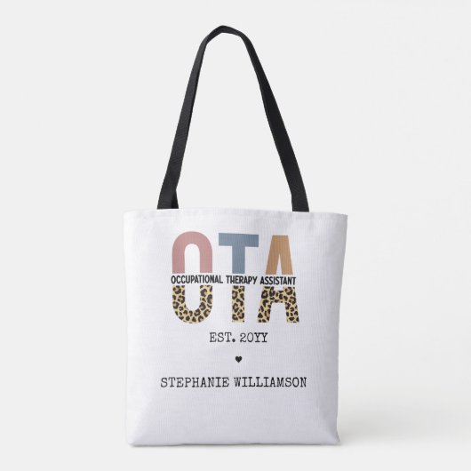 Aangepaste OTA Assistent-cadeaus voor beroepsmatig Tote Bag (Achterkant)