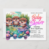 Aangepaste Otter Schattige Baby shower Kaart (Voorkant)