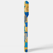 Aangepaste Oud-Egyptische Monogram Blauw Goud Case-Mate iPhone Case (Achterkant / Rechts)