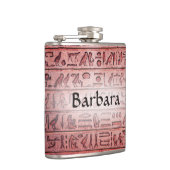 Aangepaste oude Egyptische Hieroglyphs Red Flask Heupfles (Rechts)