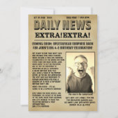 Aangepaste oude kranten parodie cover kaart (Voorkant)