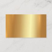 Aangepaste oude lettertype Elegant Goud Emboss Eff Visitekaartje (Achterkant)