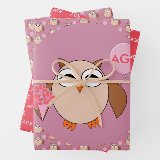 Aangepaste ouderdag inpakpapier vel (In situ)