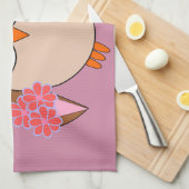 Aangepaste ouderdag voor orthday Owl Towel Theedoek (Quarter Fold)