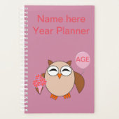 Aangepaste ouderdag voor orthday Owl Weddenschap Planner (Voorkant)