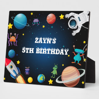 Aangepaste Out of Space Tafelblad Plaque met Ezel Fotoplaat