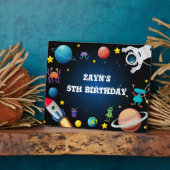 Aangepaste Out of Space Tafelblad Plaque met Ezel Fotoplaat (Zijkant)