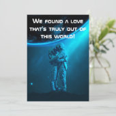 Aangepaste "Out of this world" Uitnodiging voor ee (Staand voorkant)