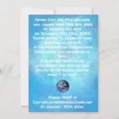 Aangepaste "Out of this world" Uitnodiging voor ee (Achterkant)