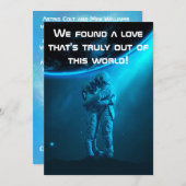 Aangepaste "Out of this world" Uitnodiging voor ee (Voorkant / Achterkant)