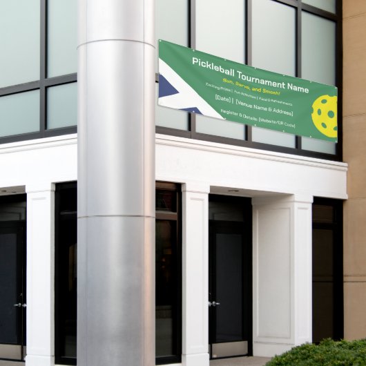 Aangepaste Outdoor Pickleball Toernooi Banner (Buitenkant Gebouw)