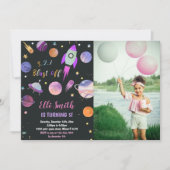 Aangepaste Outer Space Party Uitnodigen Kaart (Voorkant)