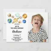 Aangepaste Outer Space Party Uitnodigen Kaart (Voorkant)