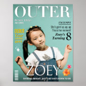 Aangepaste OUTER-tijdschriftcover voor tienermeisj Poster (Voorkant)