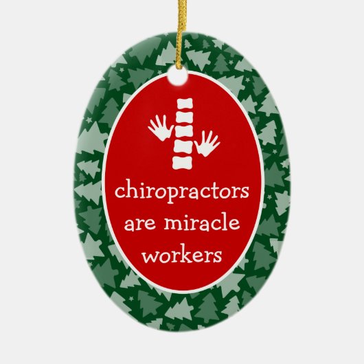 Aangepaste ovale chiropractor Ornament (Voorkant)