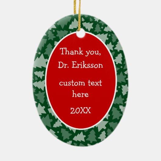 Aangepaste ovale chiropractor Ornament (Achterkant)