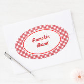 Aangepaste ovale geruite keuken bakstickers sticker (Envelop)