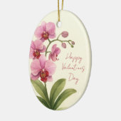 Aangepaste ovale keramische ornament met orchidee (Links)