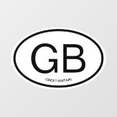 Aangepaste ovale landcode afkorting statische auto raamsticker (Vel)