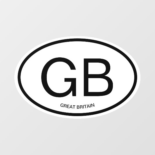 Aangepaste ovale landcode afkorting statische auto raamsticker (Vel)