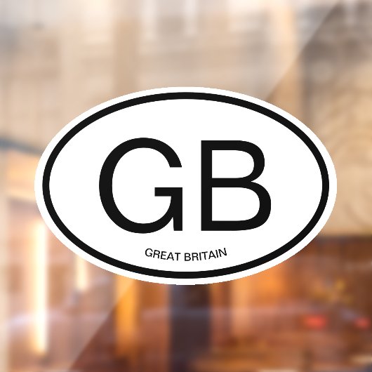 Aangepaste ovale landcode afkorting statische auto raamsticker (Vel 2)