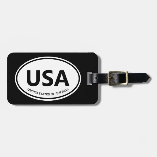 Aangepaste ovale landcode auto sticker logo bagagelabel (Voorkant horizontaal)
