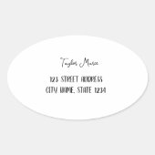 Aangepaste ovale Sticker (Voorkant)