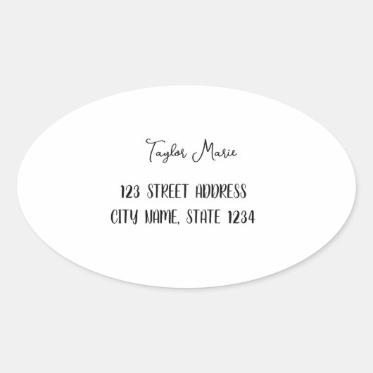 Aangepaste ovale Sticker (Voorkant)