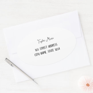 Aangepaste ovale Sticker