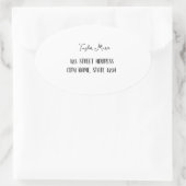 Aangepaste ovale Sticker (Tas)