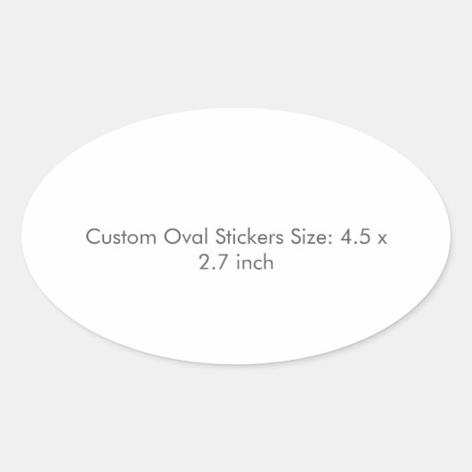 Aangepaste ovale stickers, Formaat: Vel van Sticker (Voorkant)