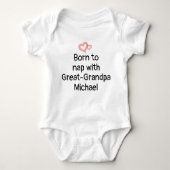 Aangepaste overgrootvader cadeau van Baby, Unisex Romper (Voorkant)