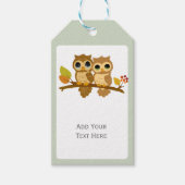 Aangepaste Owl-Labels bevestigen Cadeaulabel (Voorkant)