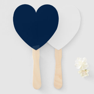 Aangepaste Oxford Blue Heart Fans – Bulk Ready Handwaaier