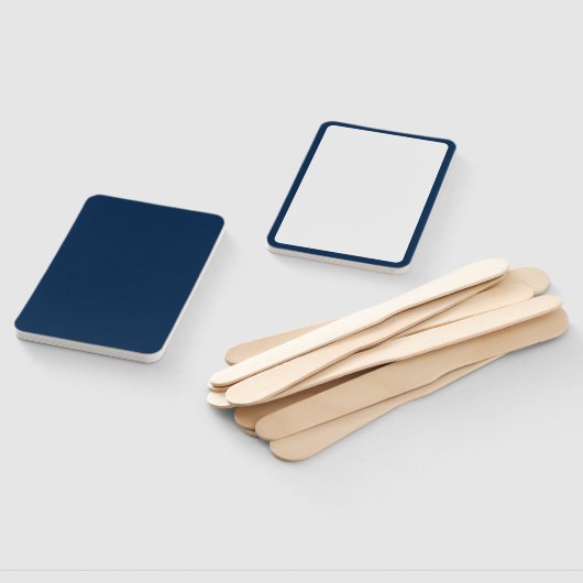Aangepaste Oxford Blue Rectangle Fans Handwaaier (Niet-gemonteerd)