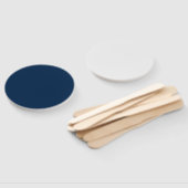 Aangepaste Oxford Blue + White Event Fans Handwaaier (Niet-gemonteerd)